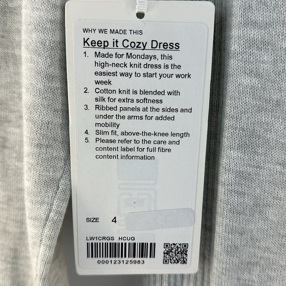 Lululemon Keep it Cozy High Neck Silk Blend Knit Dress, 4 - Picture 10 of 12